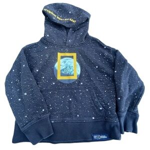 GAP kids cotton blend sweater sweatshirt hoodie black Sz XS 4-5 T